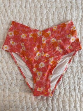 🌸 L*SPACE Floral Bikini Bottom (Size S, NWT) High Waisted
